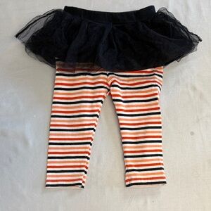 Gymboree - Baby Striped Leggings with Tulle Overlay